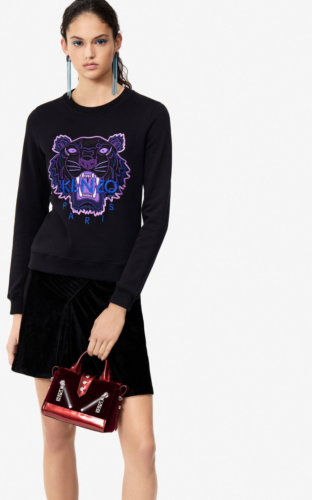 Sweat Kenzo Tiger Femme Noir | BOES-72458